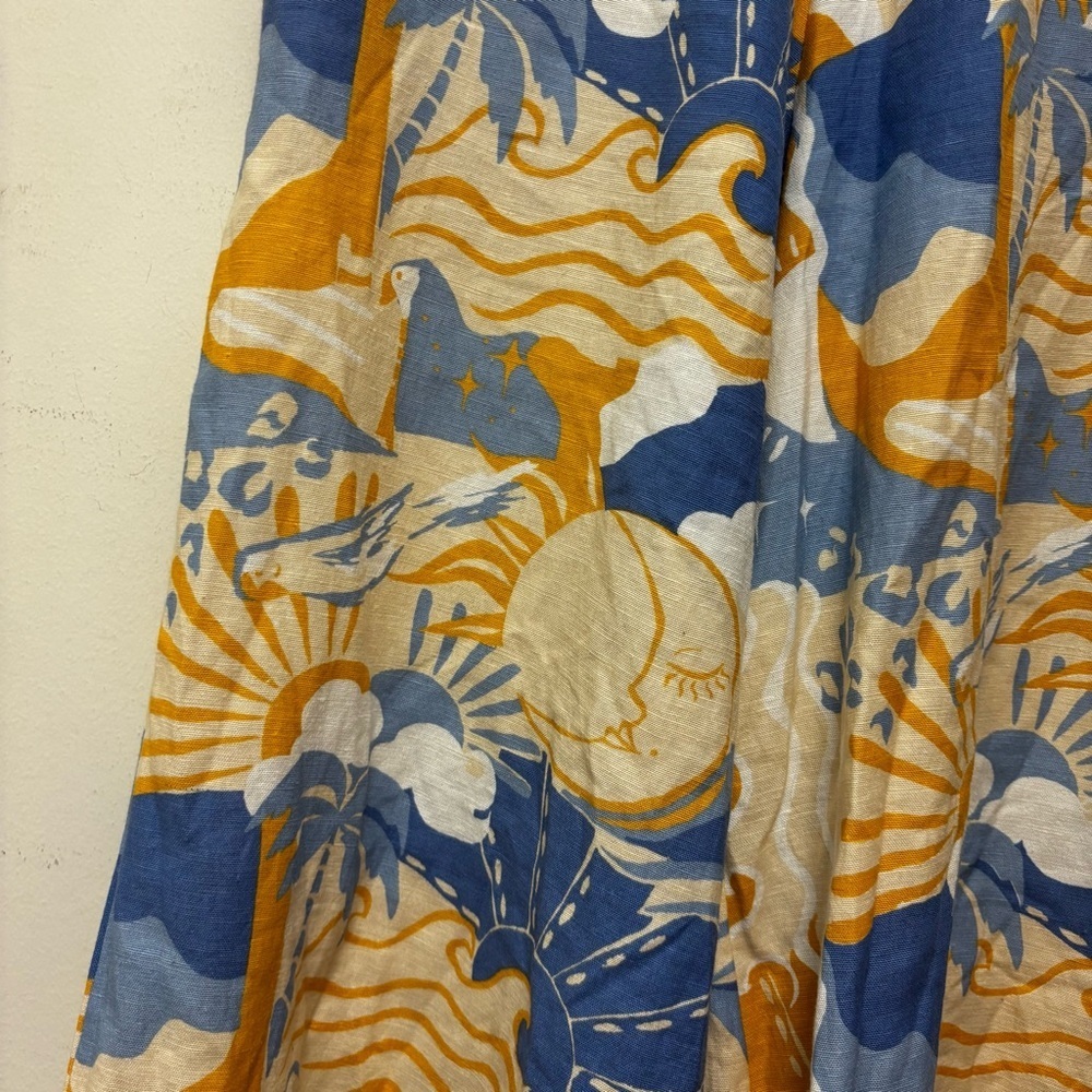 Midnight Sky Celestial Tropical Printed Wide Pants - Picture 9 of 11